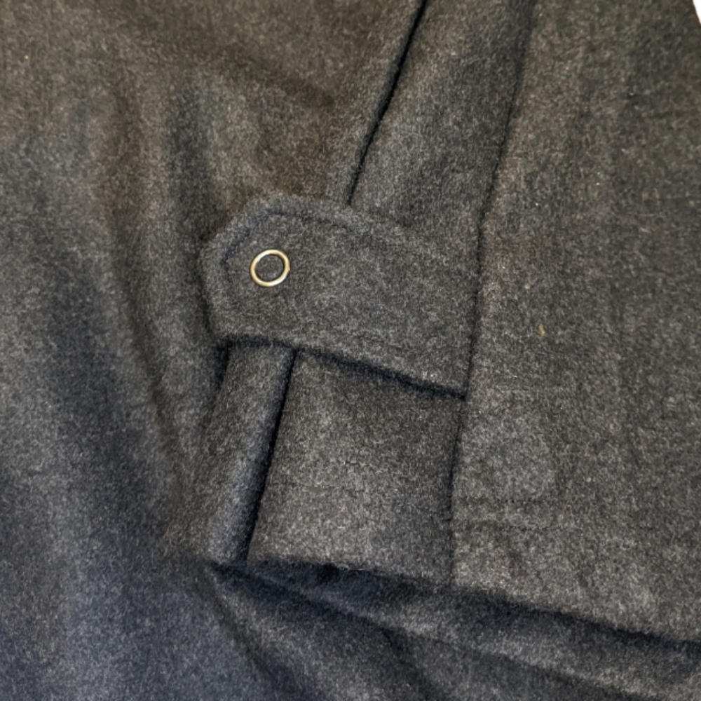 New Jockey Charcoal Wool Blend Double Breasted Light Winter Cape Coat Size S/M/L - Picture 4 of 12